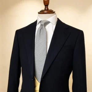 Abito Giotto Cerimonia Blu con Gilet Giallo