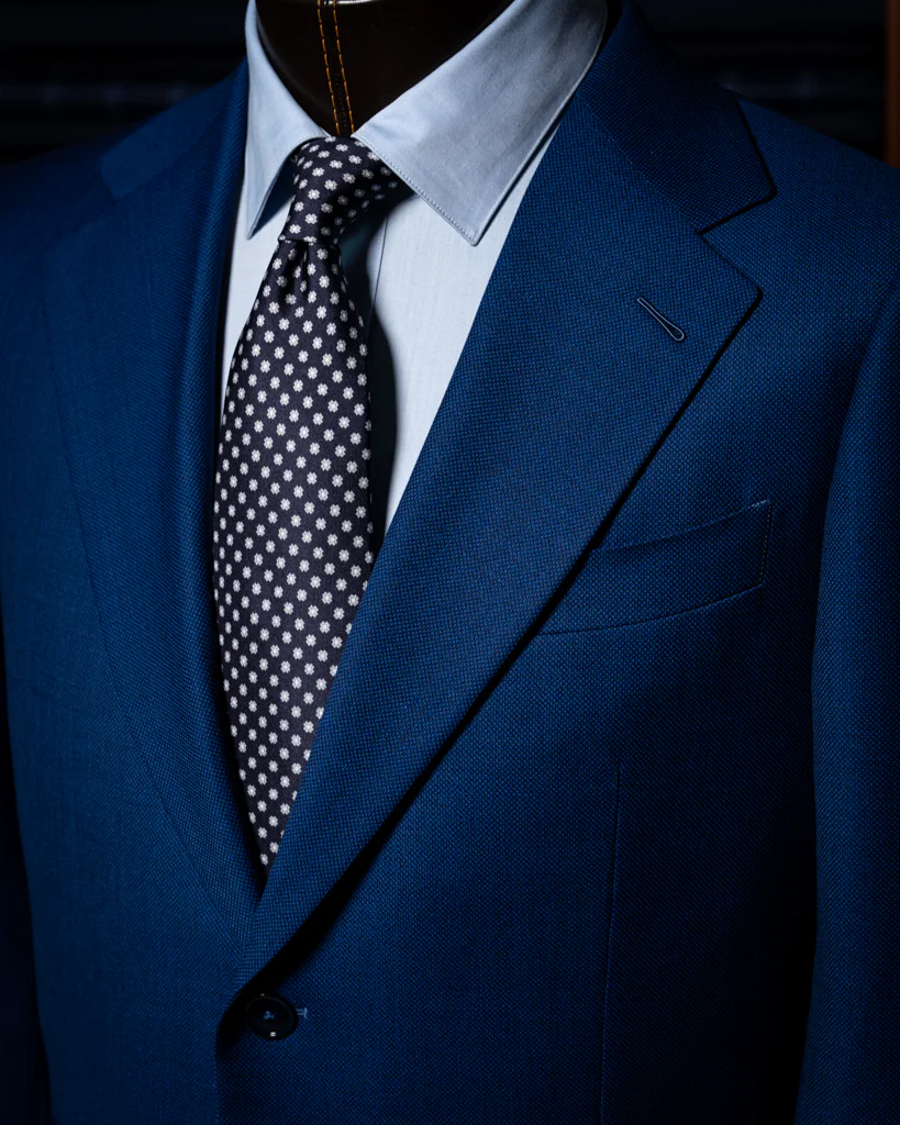 Abito Giotto Occhio Di Pernice Blu Chiaro