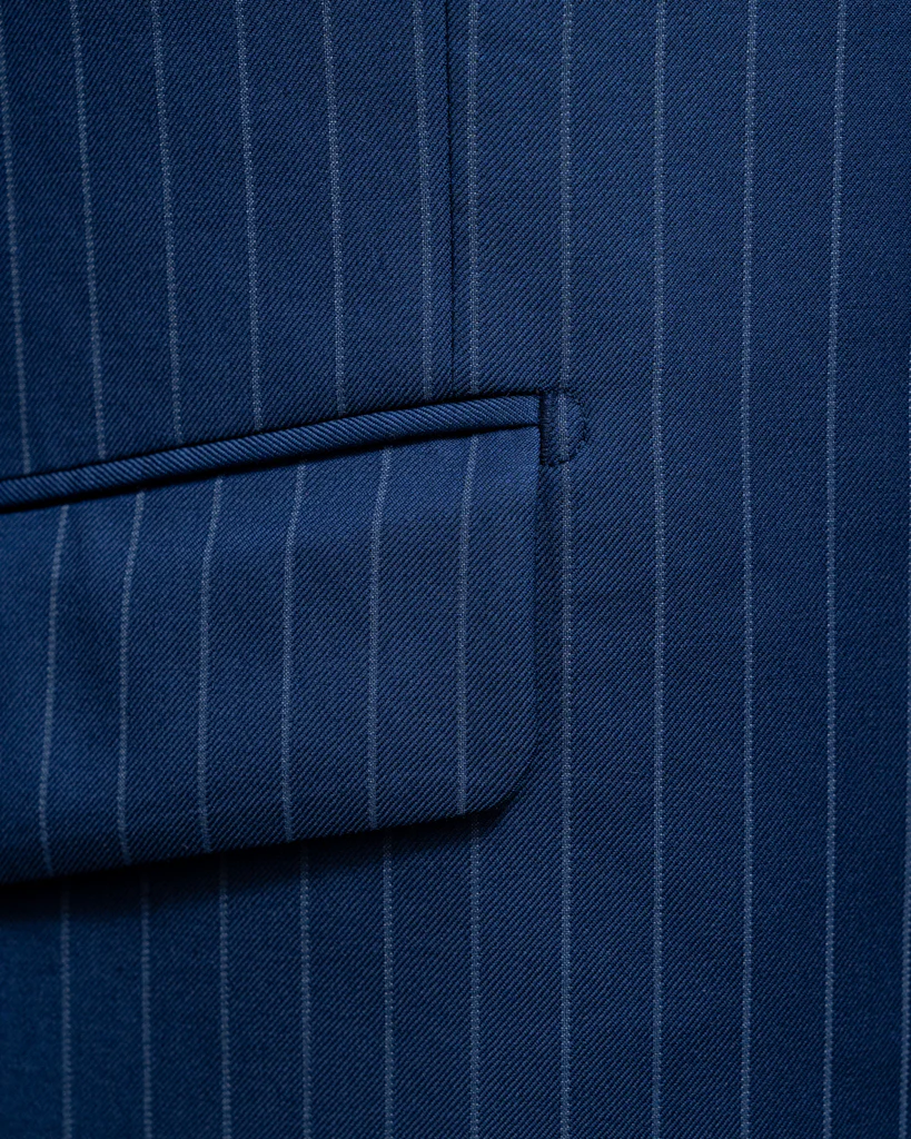 Abito Giotto Blu Reale Gessato - immagine 5