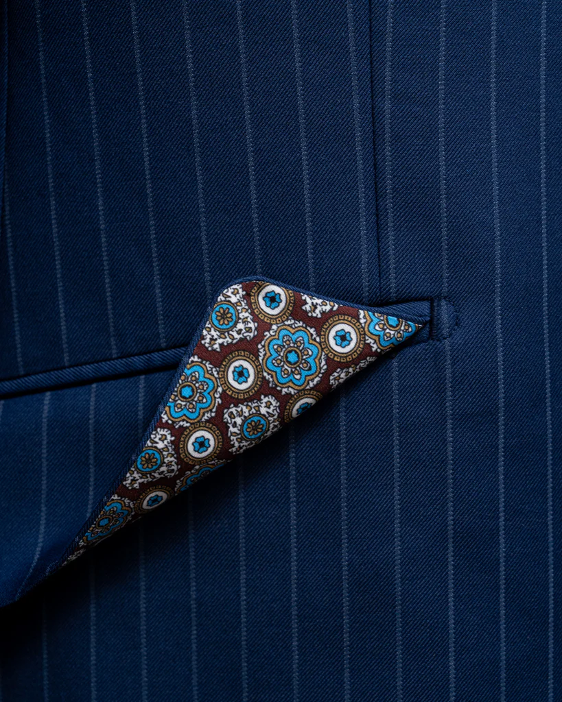 Abito Giotto Blu Reale Gessato - immagine 7