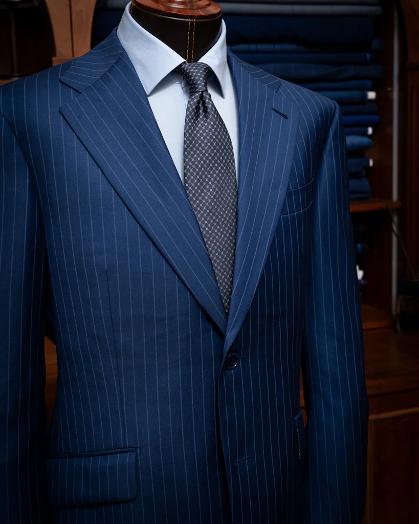 Abito Giotto Blu Reale Gessato - immagine 8