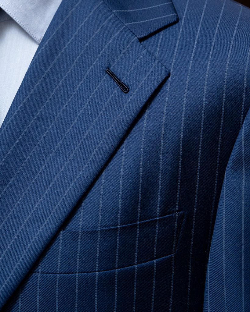 Abito Giotto Blu Reale Gessato - immagine 9