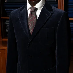 Abito Giotto Blu Velluto a Coste