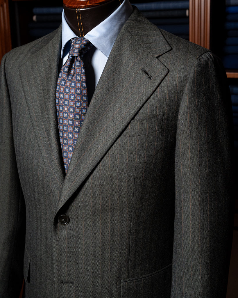 Abito Giotto Gessato Verde Scuro - immagine 8