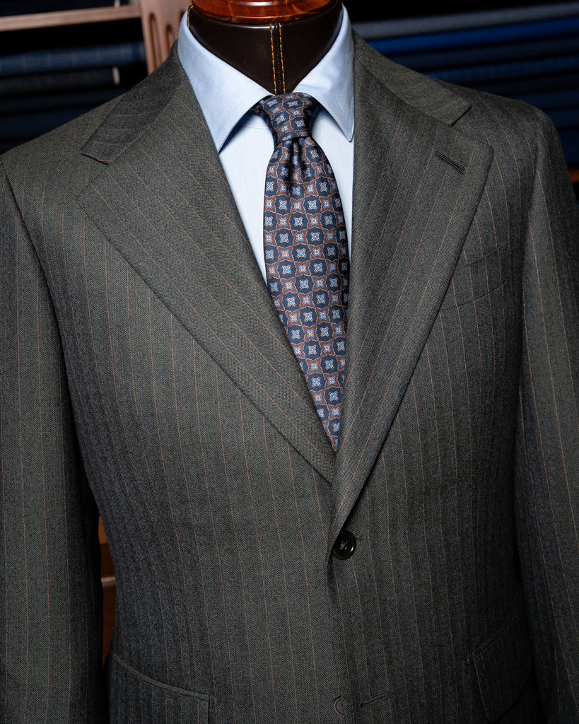 Abito Giotto Gessato Verde Scuro - immagine 9