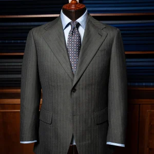 Abito Giotto Gessato Verde Scuro