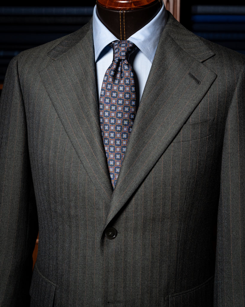 Abito Giotto Gessato Verde Scuro - immagine 6