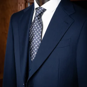 Abito Giotto Spinato Blu Navy con Gilet