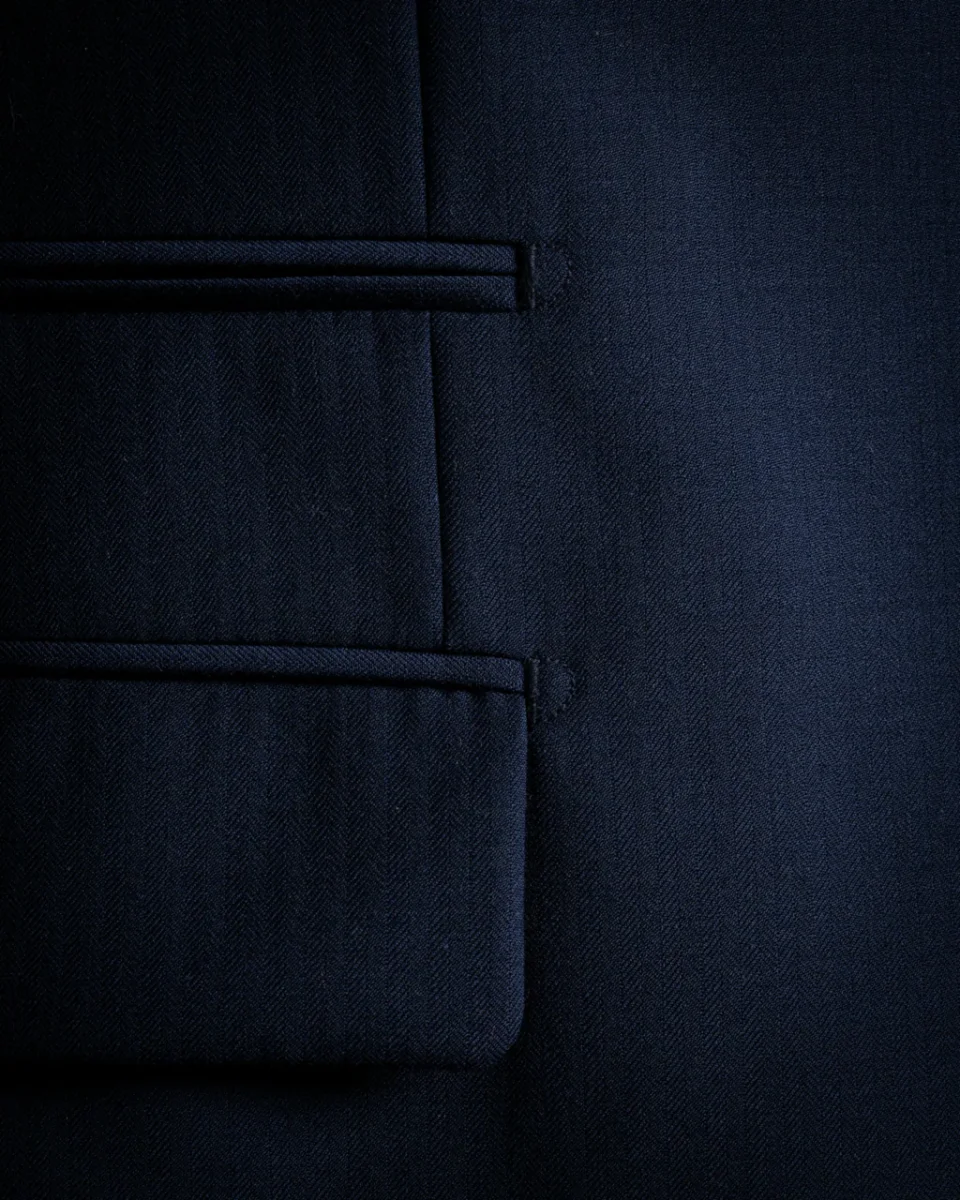 Abito Giotto Spinato Blu Navy con Gilet - immagine 8