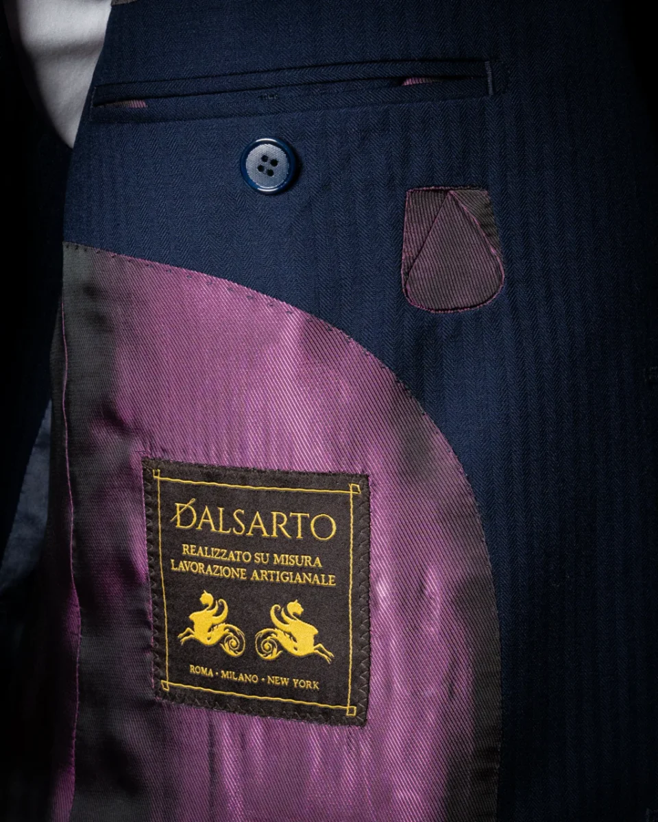 Abito Giotto Spinato Blu Navy con Gilet - immagine 9