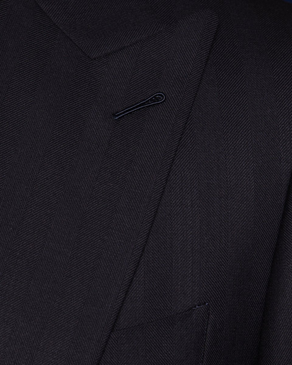 Abito Modernico Blu Scuro Spinato - immagine 4