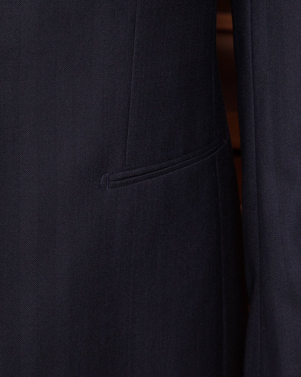 Abito Modernico Blu Scuro Spinato - immagine 6