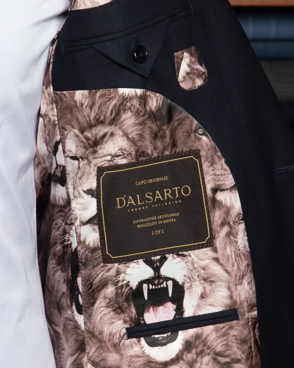 Abito Modernico Blu Scuro Spinato - immagine 8