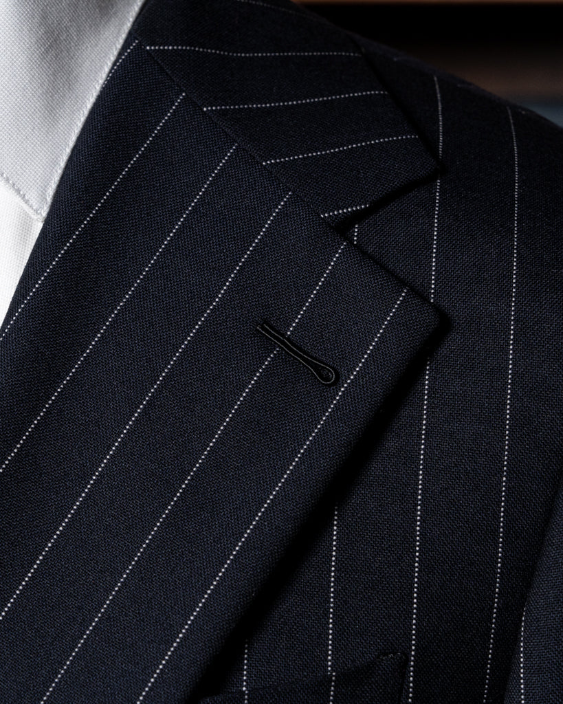 Abito Modernico Gessato Blu Scuro - immagine 6