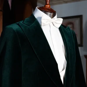 Smoking Michelangelo Velluto Verde Scuro