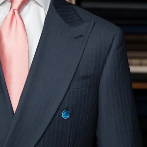 Abito Perugino Gessato Pavone e Glicine