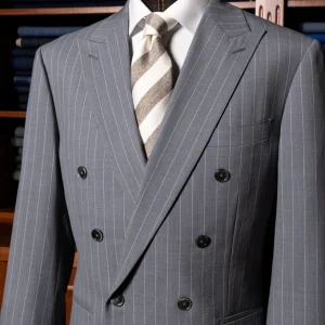 Abito Perugino Grigio Ghiaccio Gessato