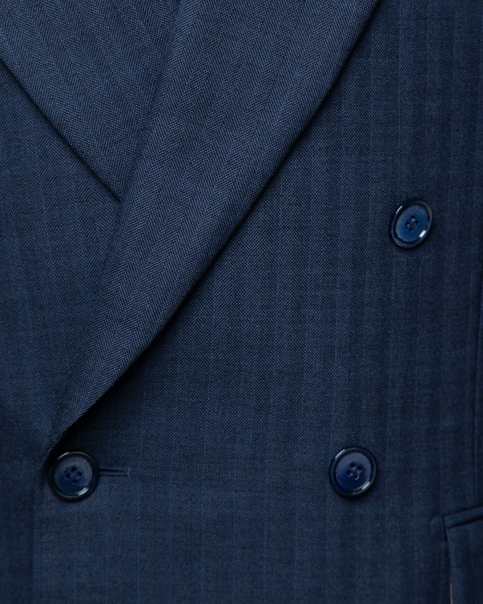 Abito Perugino Spinato Blu - immagine 4