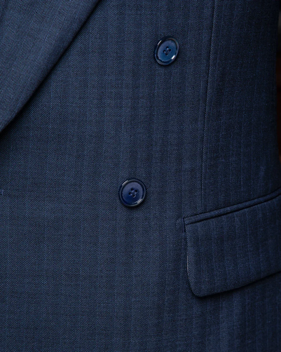 Abito Perugino Spinato Blu - immagine 5