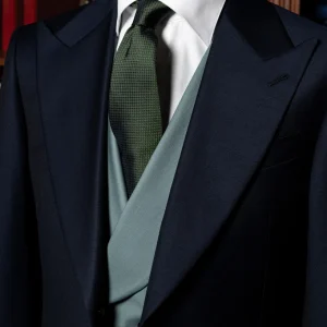 Abito Bernini Blu Navy con Gilet Verde