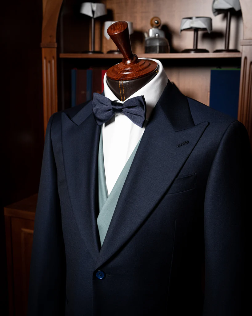 Abito Bernini Blu Navy con Gilet Verde - immagine 7