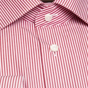 Camicia a Righe Strette Bianche e Rosse