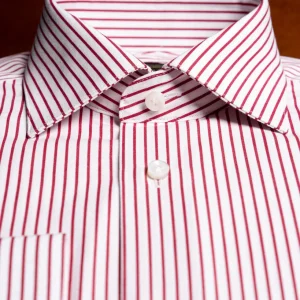 Camicia Bacchettata Bianca e Rossa