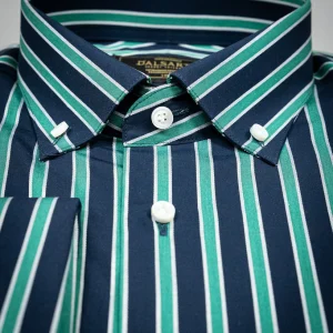 Camicia Bacchettata Verde e Blu