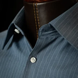 Camicia Blu Bacchettata