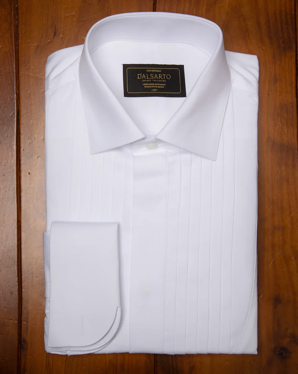 Camicia Smoking con Plissé