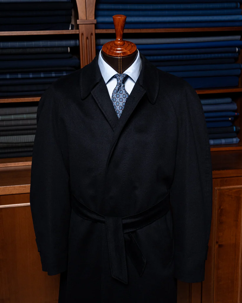 Cappotto Blu Scuro con Cinta - immagine 6