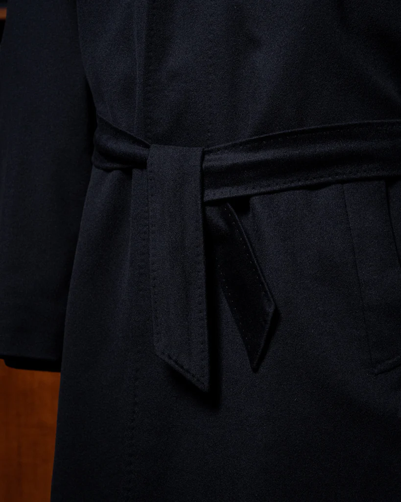 Cappotto Blu Scuro con Cinta - immagine 8