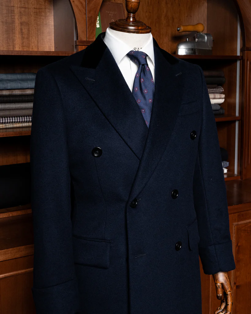 Cappotto Ghiberti Blu Scuro Lana Cashmere - immagine 5