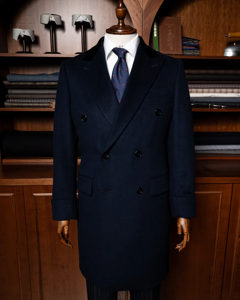 Cappotto Ghiberti Blu Scuro Lana Cashmere - immagine 6