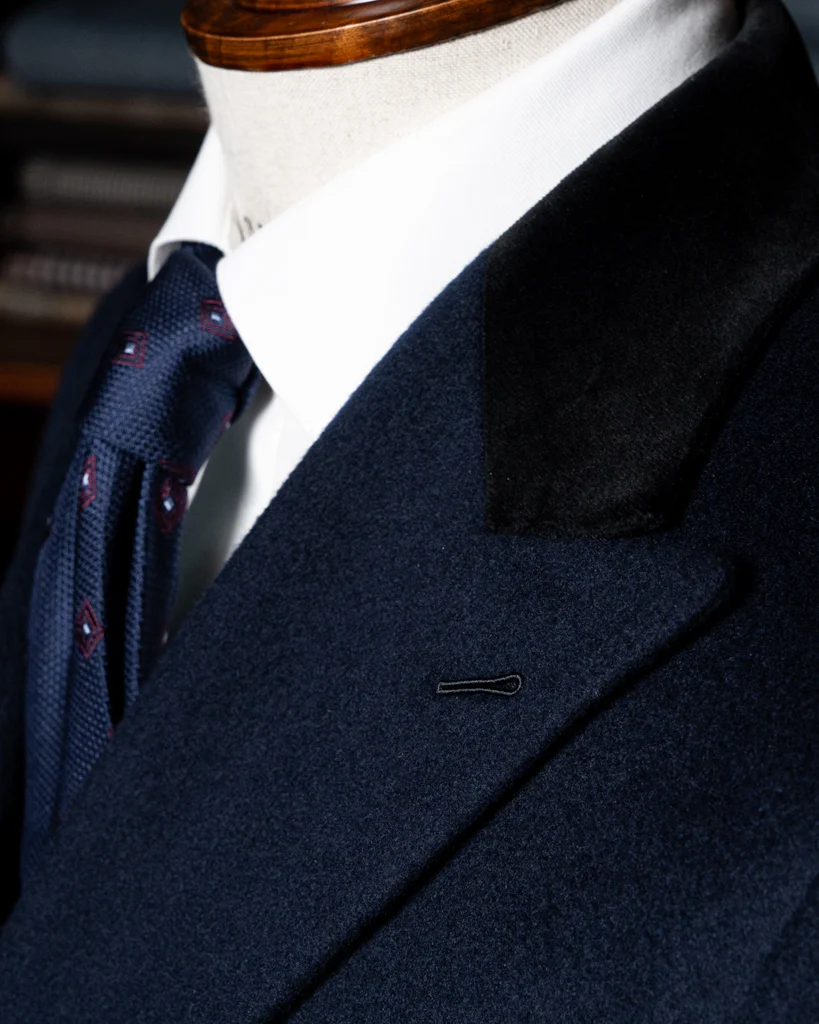 Cappotto Ghiberti Blu Scuro Lana Cashmere - immagine 9