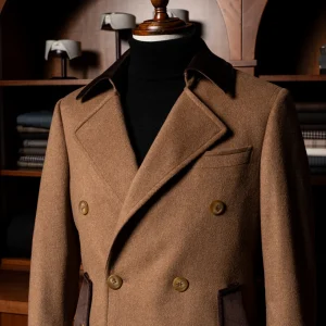 Cappotto Napoleone Cammello con Velluto