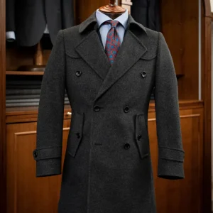 Cappotto Napoleone Grigio in Lana e Cachemire