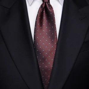 Cravatta Blu Elegante con Rombi Bordeaux