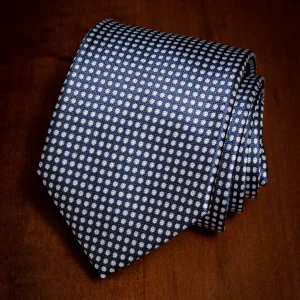 Cravatta Blu Notte a Pois