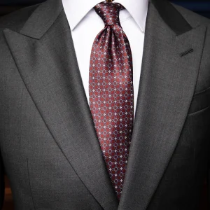 Cravatta Bordeaux Fantasia Concatenata