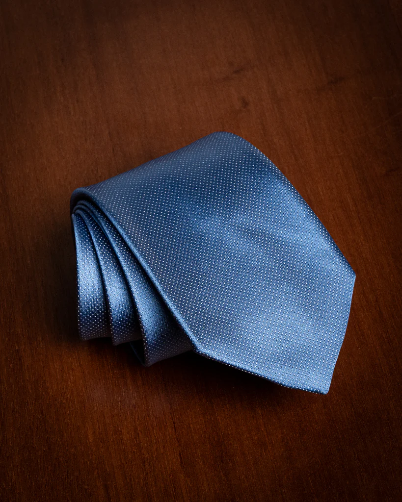 Cravatta Jacquard con Microtrama a Puntini - immagine 3