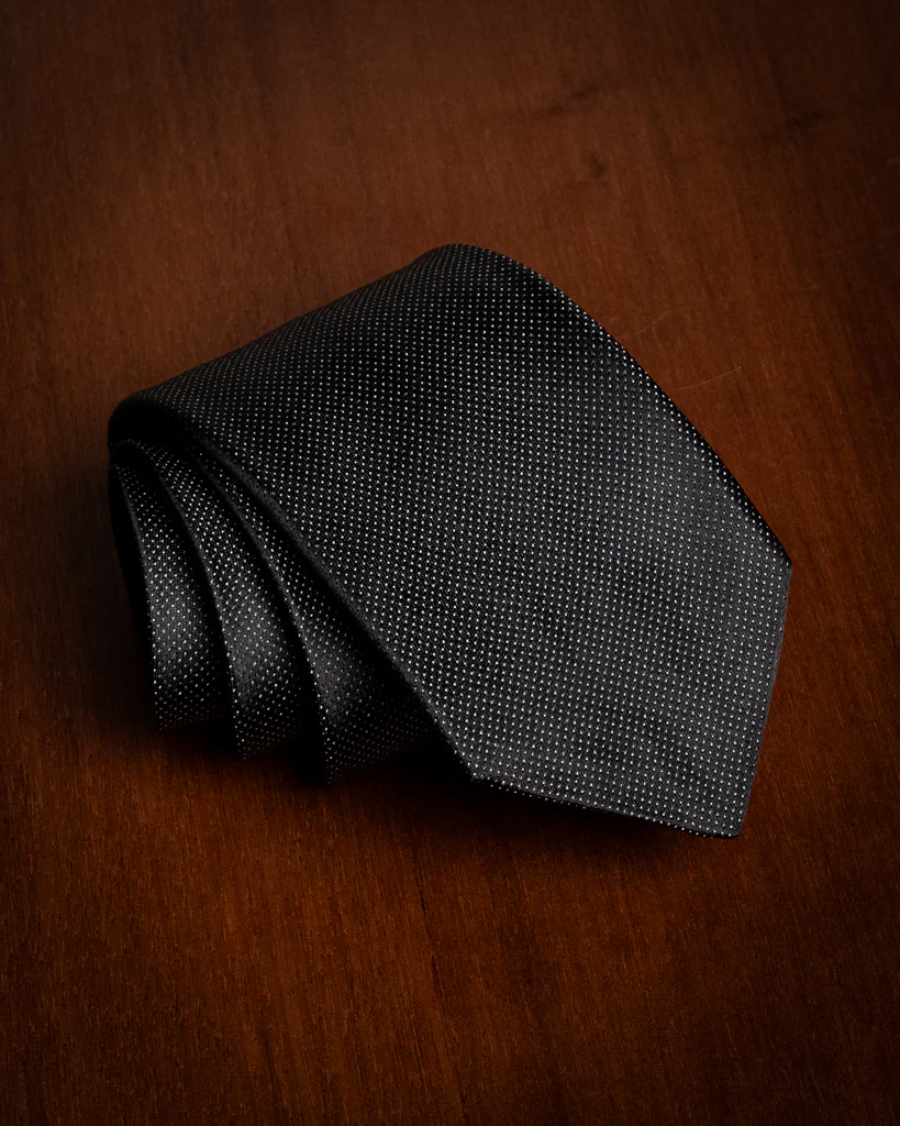 Cravatta Jacquard con Microtrama a Puntini - immagine 5