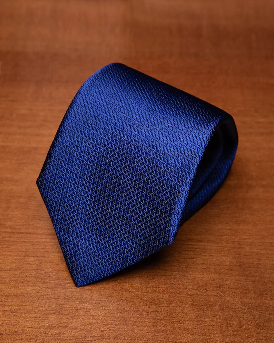 Cravatta Nido D'Ape Blu Elettrico - immagine 3