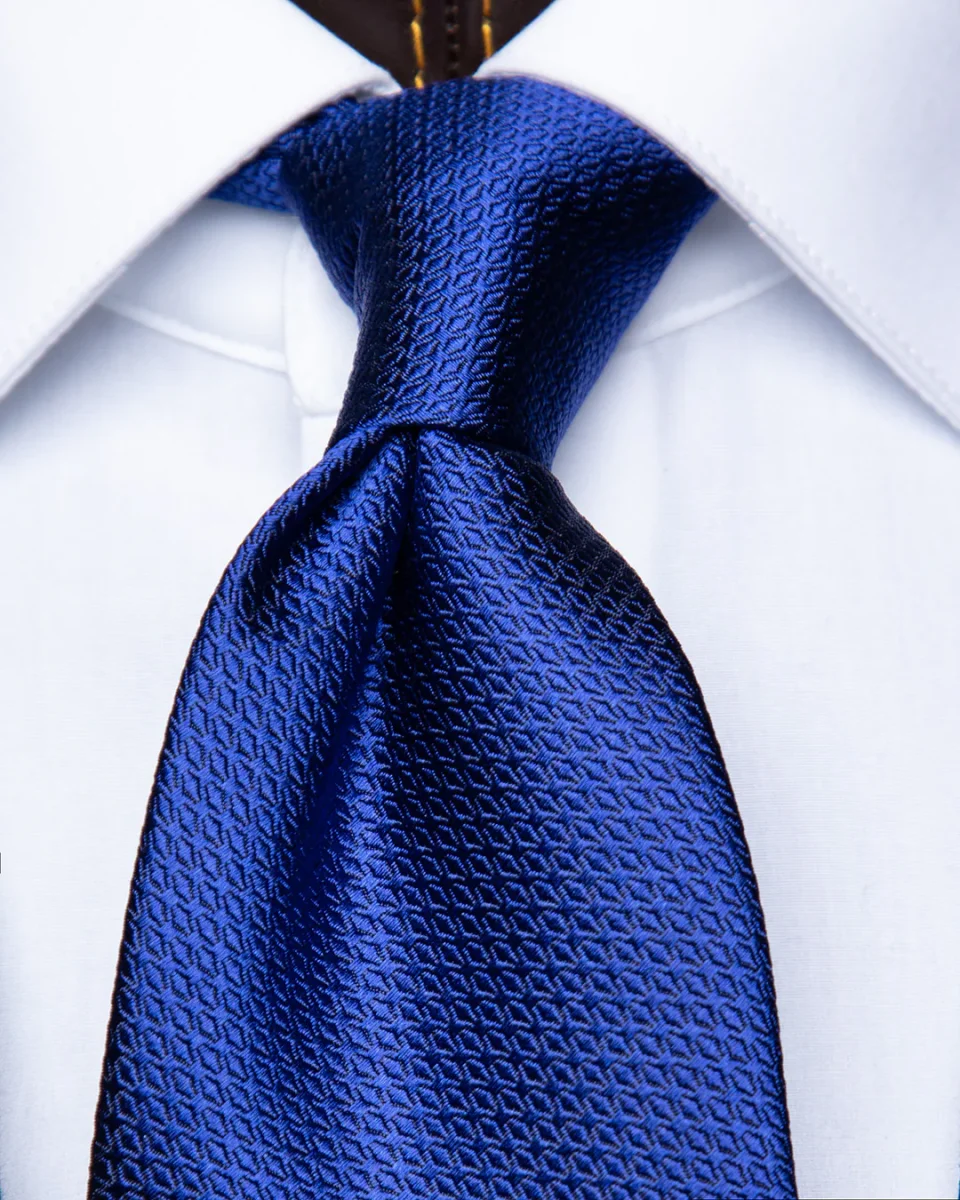 Cravatta Nido D'Ape Blu Elettrico - immagine 4