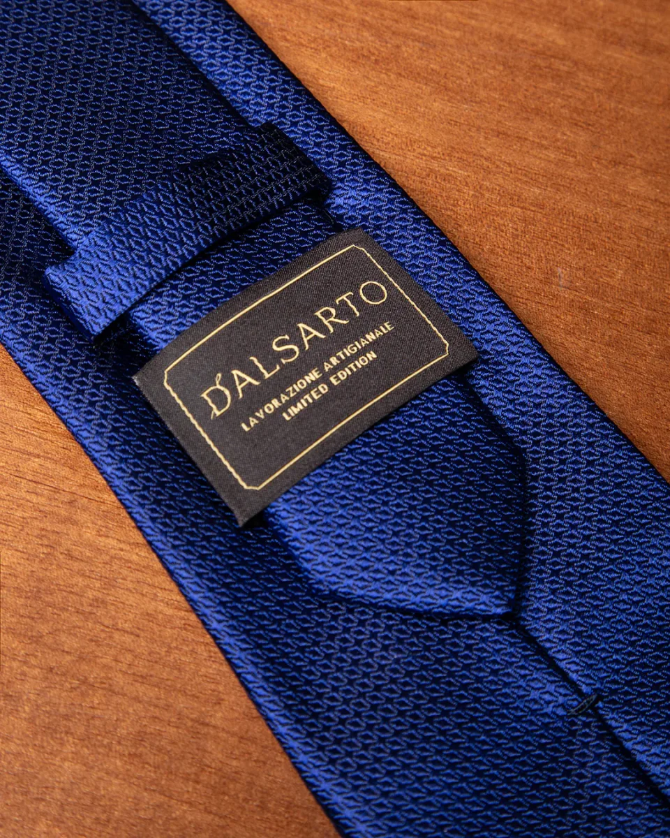 Cravatta Nido D'Ape Blu Elettrico - immagine 7