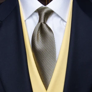 Cravatta Nido d'Ape Giallo e Blu