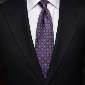 Cravatta Rosso e Blu Fantasia