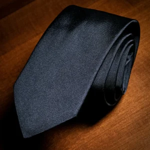 Cravatta Tinta Unita Blu Notte