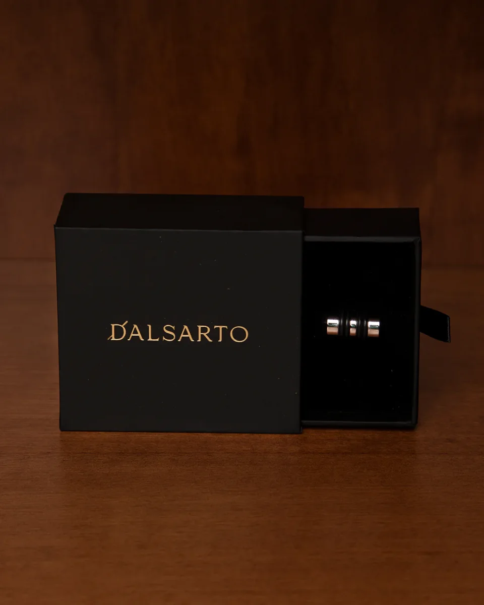 Gemelli Color Argento con Cilindro Nero - immagine 4