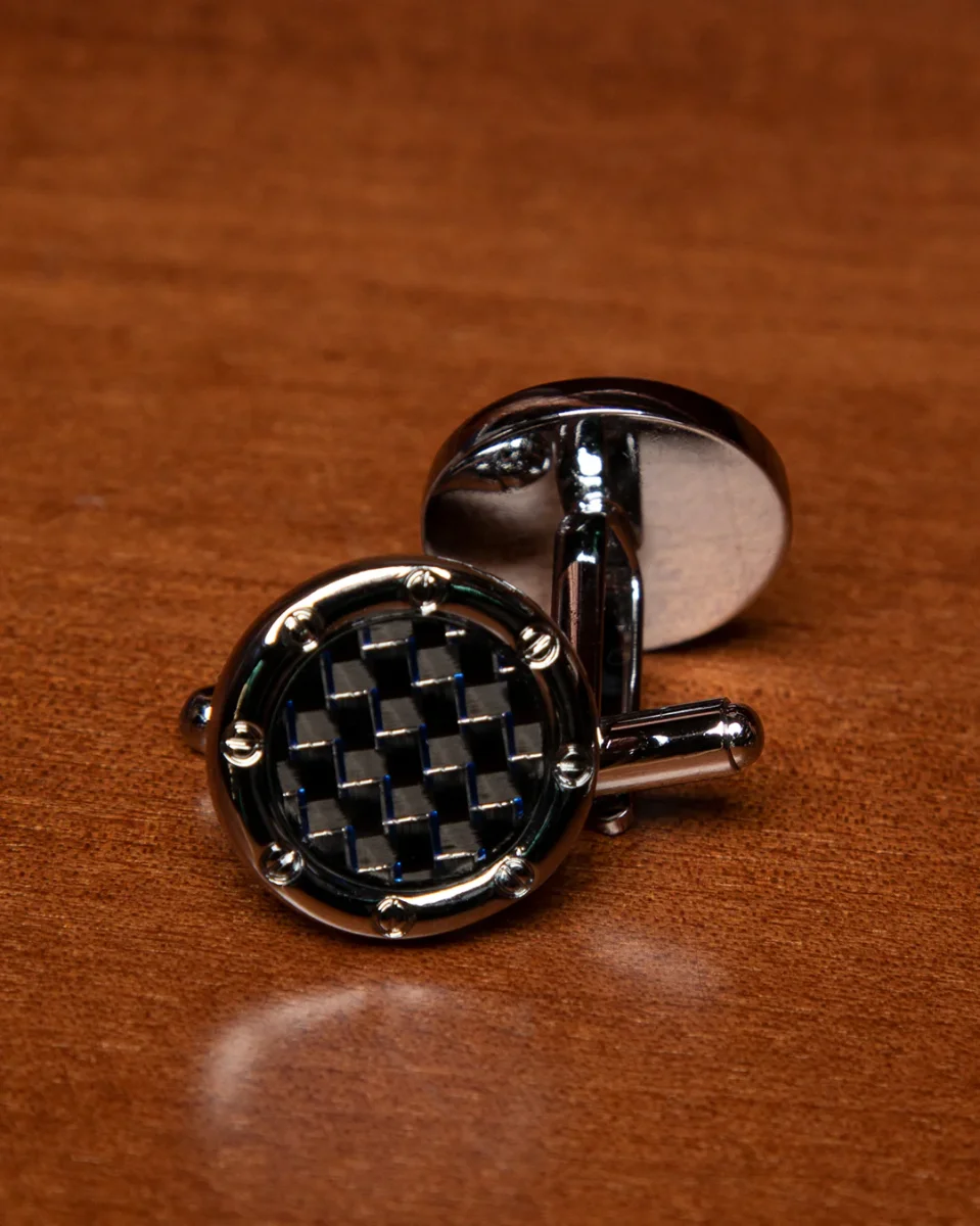 Gemelli Color Argento con Motivo Intrecciato Moderno - immagine 3